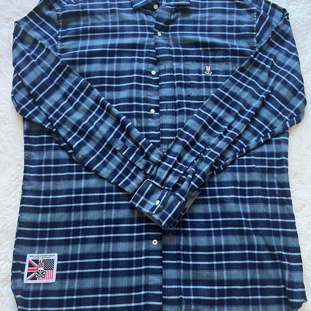 Psycho Bunny Like New Plaid Flannel Shirt XXL